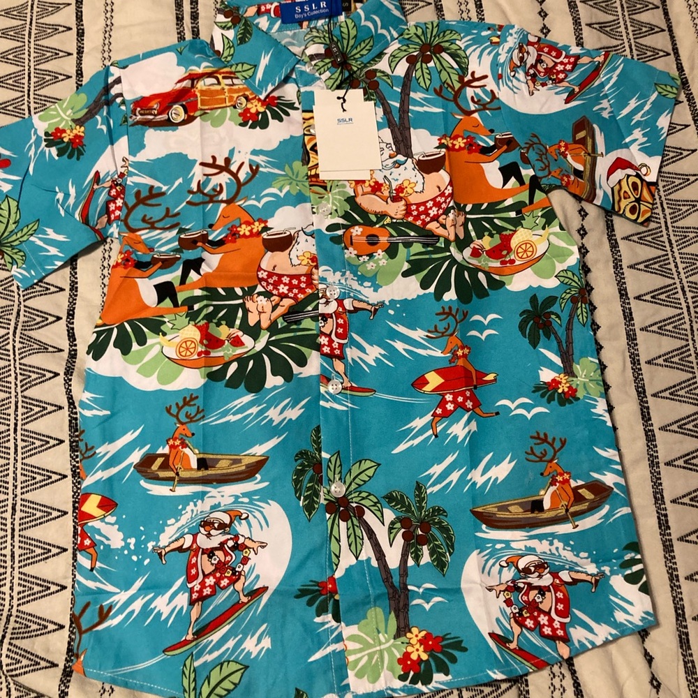 Final Sale! 2 Santa button down bundle